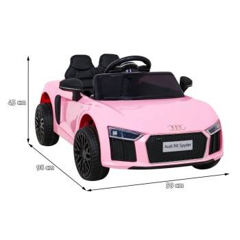 Auto na akumulator Audi R8 Spyder Różowy HL1818